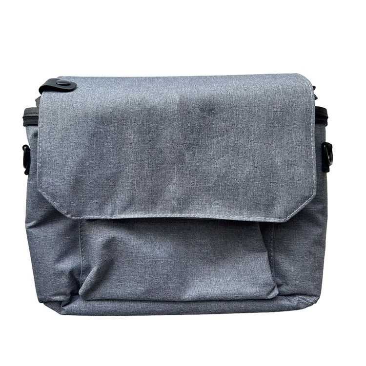 Bolso de hombro de tela Oxford gris